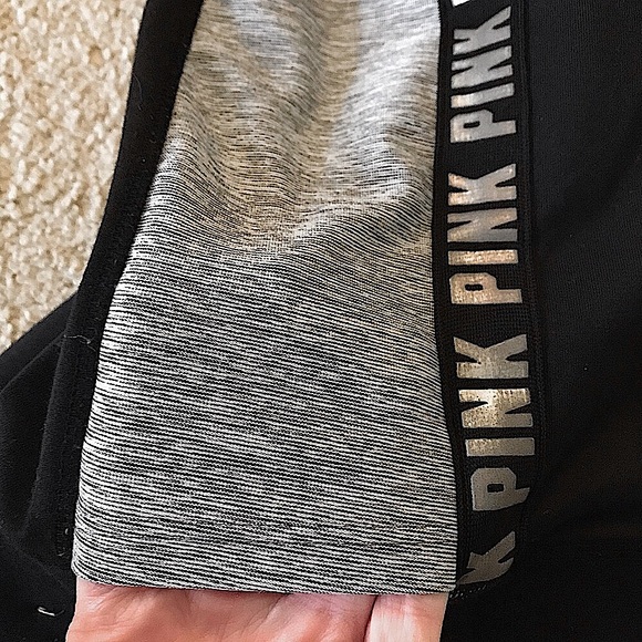 🆕🔥PINK BY VS WARM&COZY ULTIMATE LEGGINGS BLACK&GRAY VERY SOFT&SILKY FEEL NWOT - Picture 6 of 8